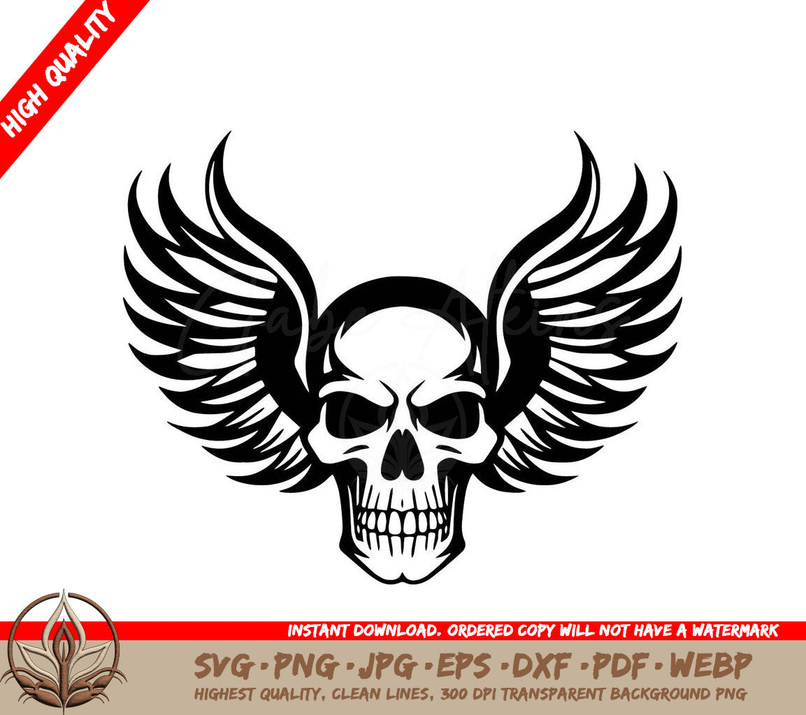 Winged Reaper Digital Design in SVG, PNG, JPG, AI, PDF, DXF, EPS and WebP Formats 
