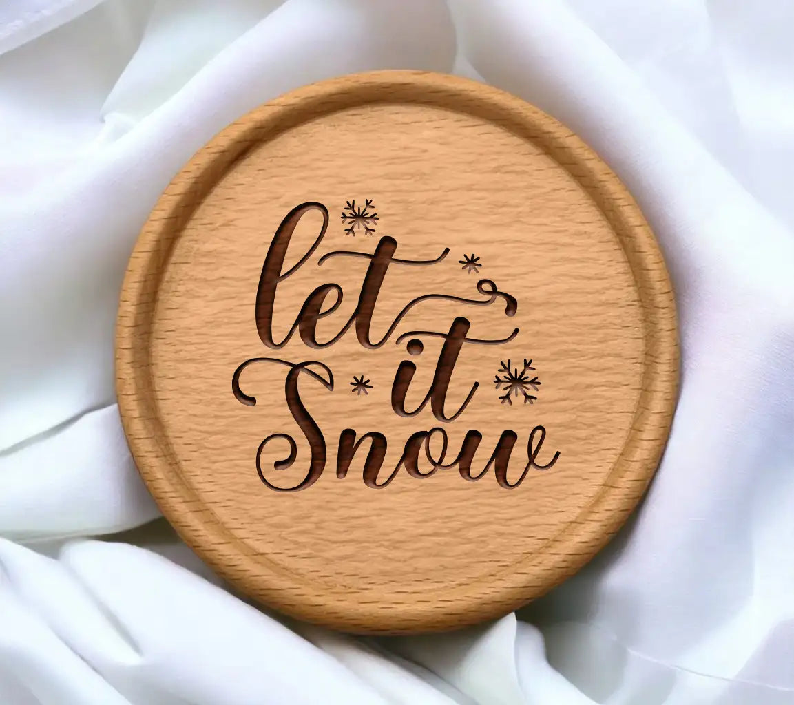 Let It Snow SVG -  Winter Sign with Snowflakes SVG