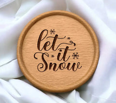 Let It Snow SVG -  Winter Sign with Snowflakes SVG