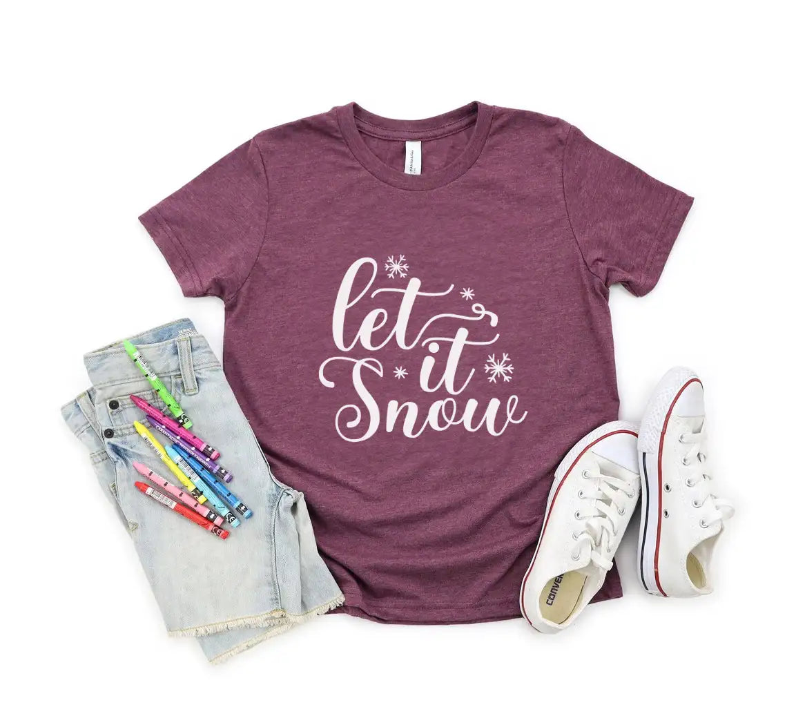 Let It Snow SVG -  Winter Sign with Snowflakes SVG