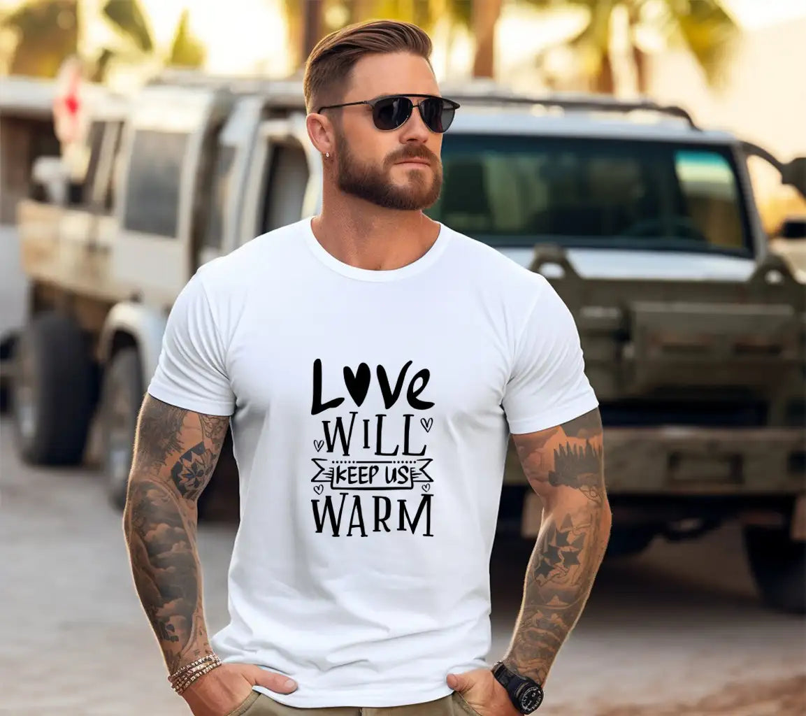 Love Will Keep Us Warm  Winter SVG Design SVG