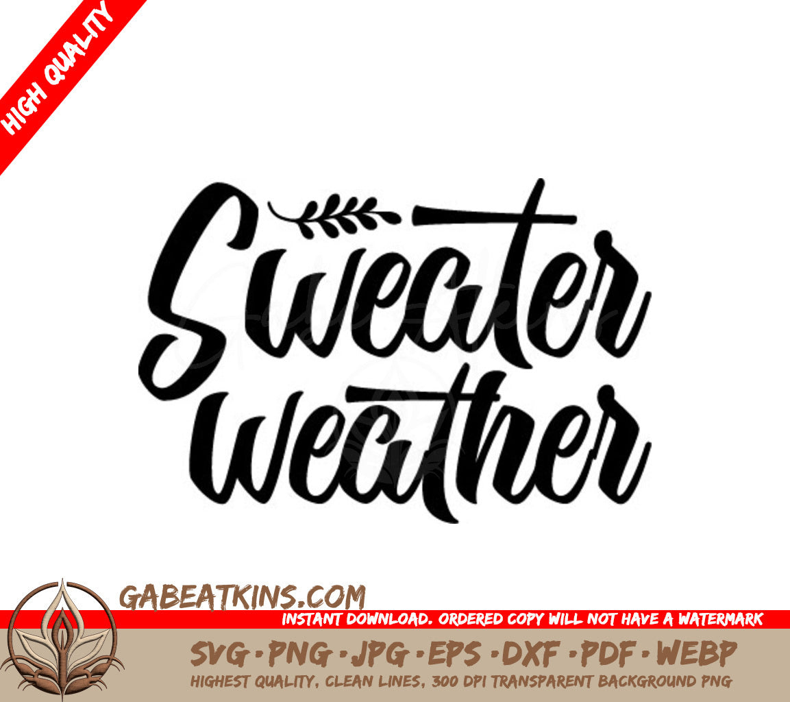  Sweater Weather SVG Design - Winter Design SVG