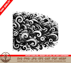 Winter Swirl: Multi-Format Digital Design File 
