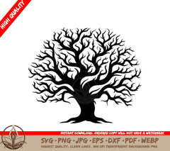 Winter Tree Digital Design Files (SVG, PNG, JPG, AI, PDF, DXF, EPS, WebP) 
