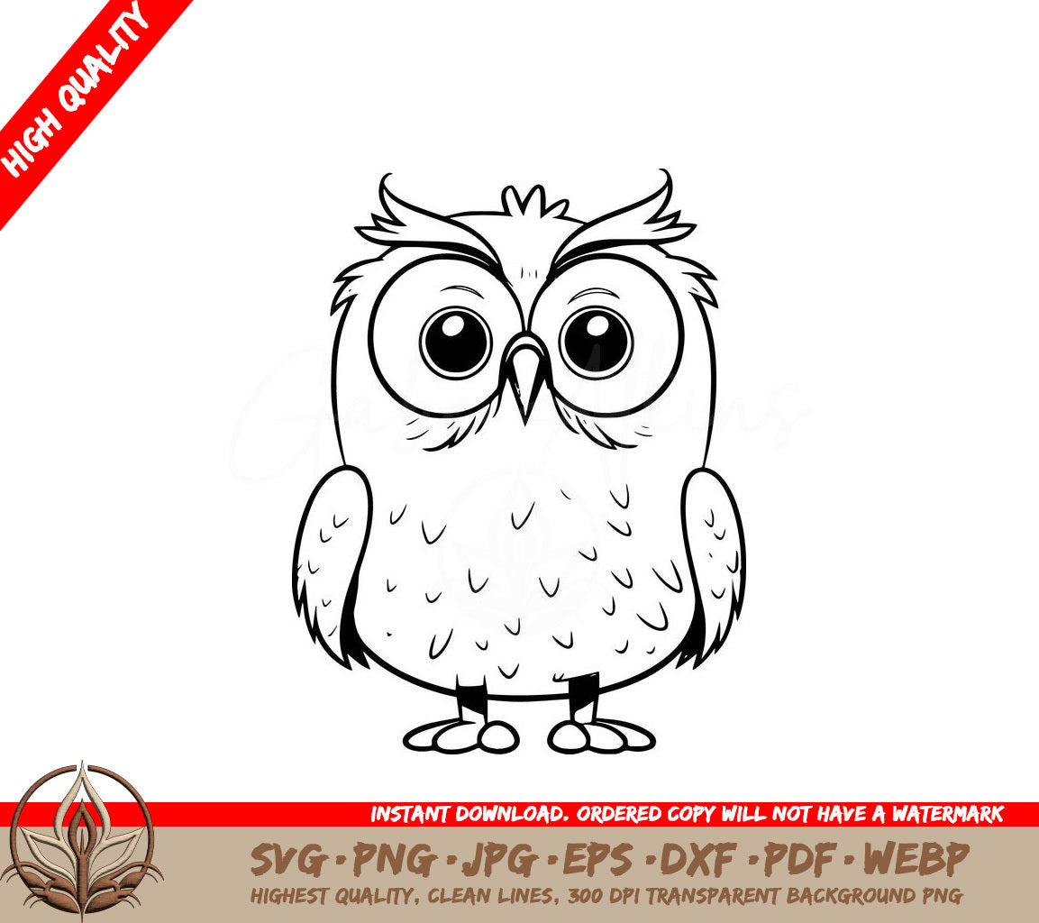 Wise Owl Digital Design File (SVG, PNG, JPG, AI, PDF, DXF, EPS, WebP) 
