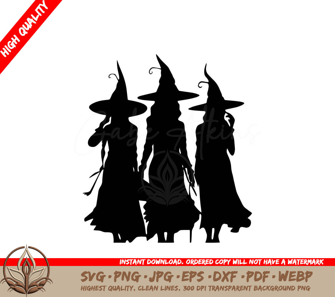 Witches Digital Design in SVG PNG JPG AI PDF DXF EPS and WebP File Formats 
