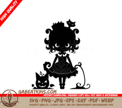 Witchy Web Wanderer Halloween SVG Girl, Cat, Pumpkin & Saloon Sentinel SVG