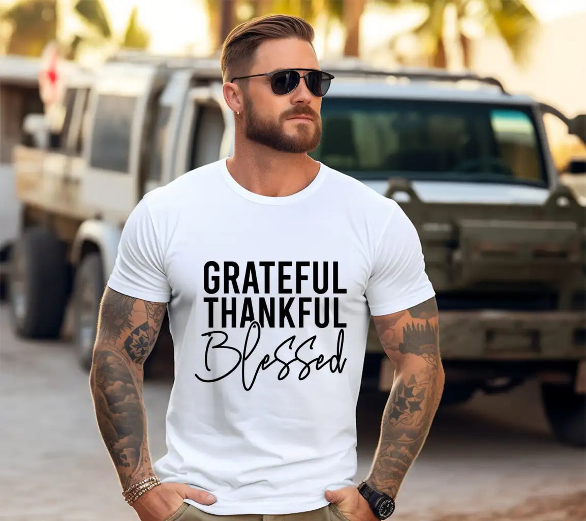 Grateful Thankful Blessed SVG - Women Empowerment Design SVG