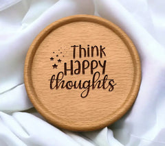 Think Happy Thoughts SVG - Women Empowerment Design with Stars SVG