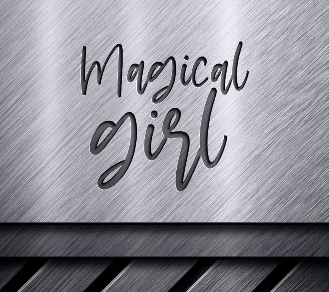 Cursive Magical Girl SVG - Women Empowerment Design SVG