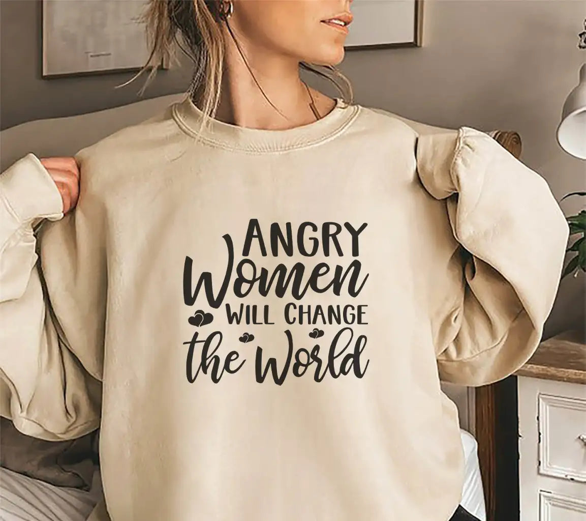 Angry Women Will Change the World SVG Design - Womens Day SVG