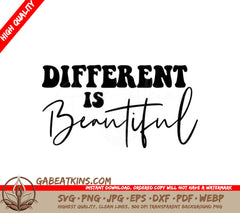 Different Is Beautiful  SVG Design - Womens Day SVG