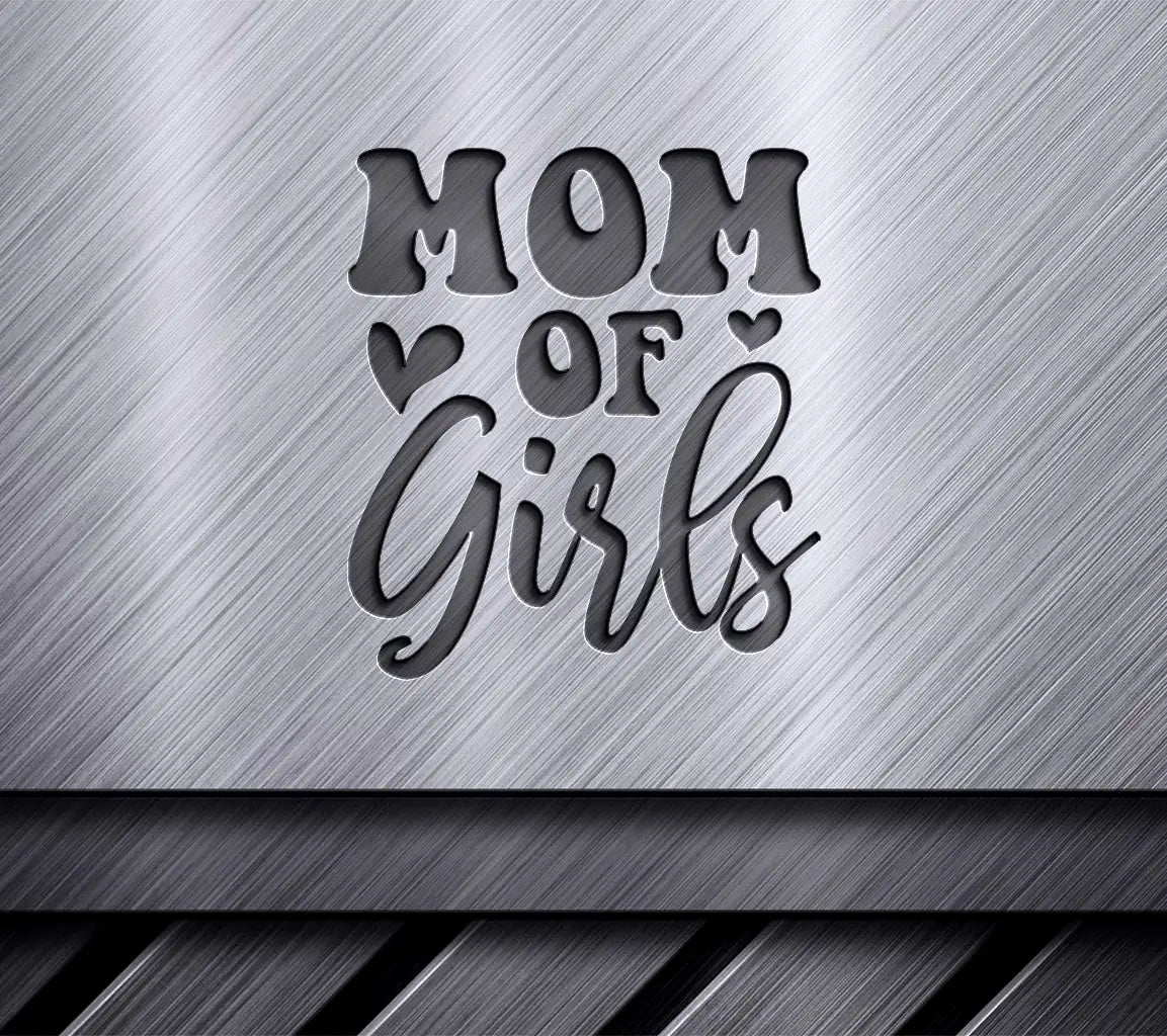 Mom of Girls SVG Design -  Heart Design SVG