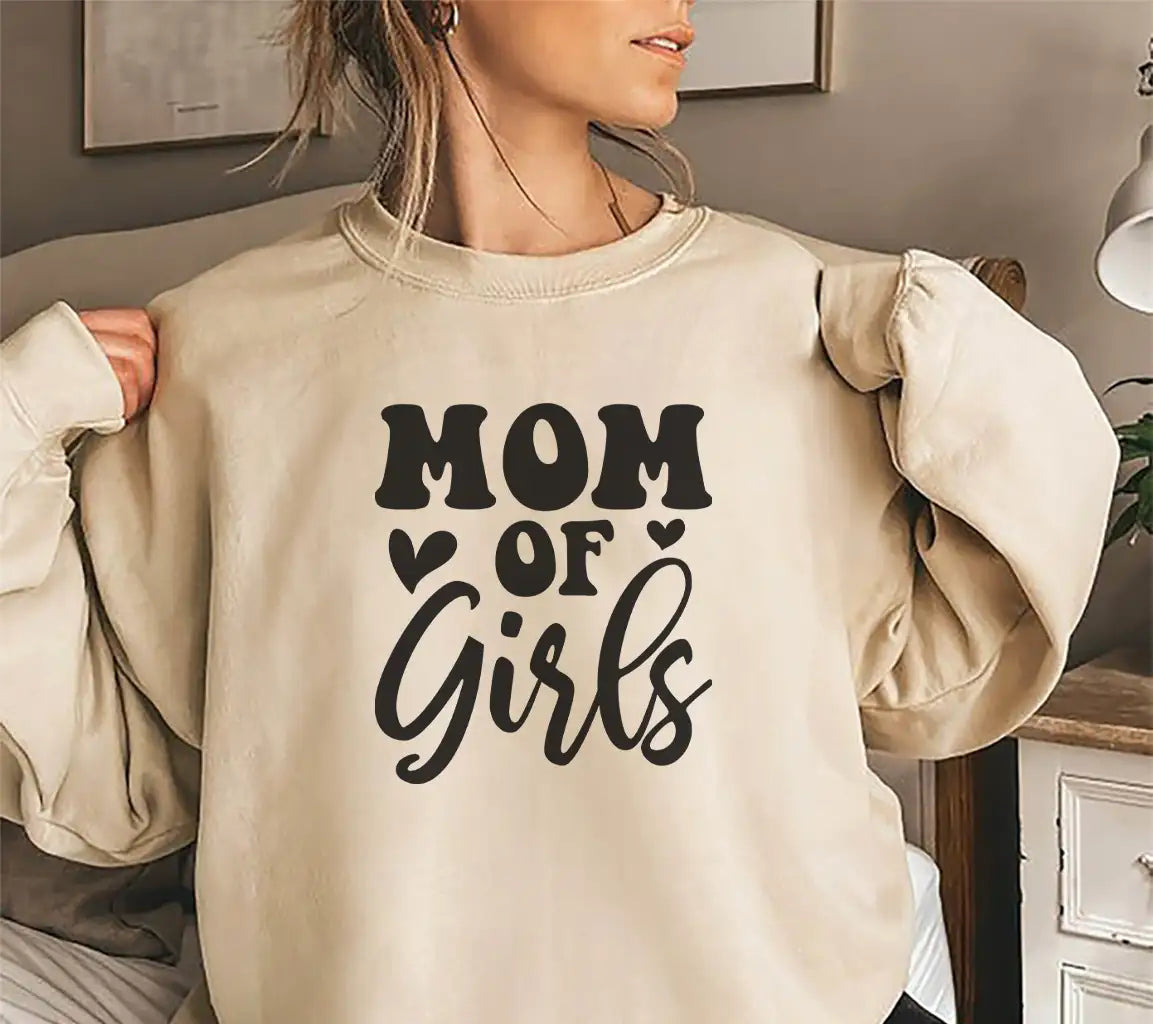 Mom of Girls SVG Design -  Heart Design SVG