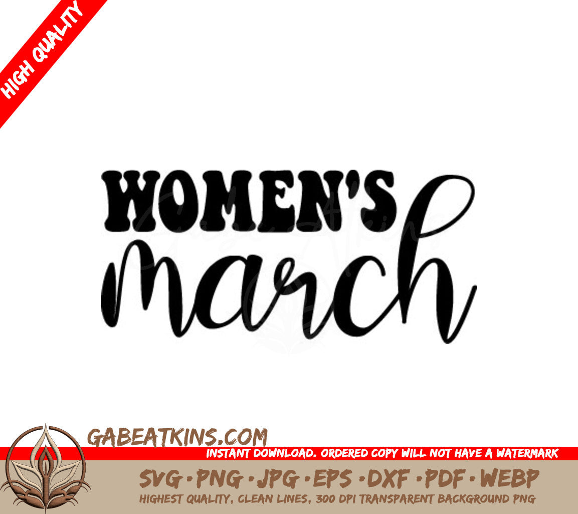  Womens March Design SVG - Design Graphic for Womens Day SVG