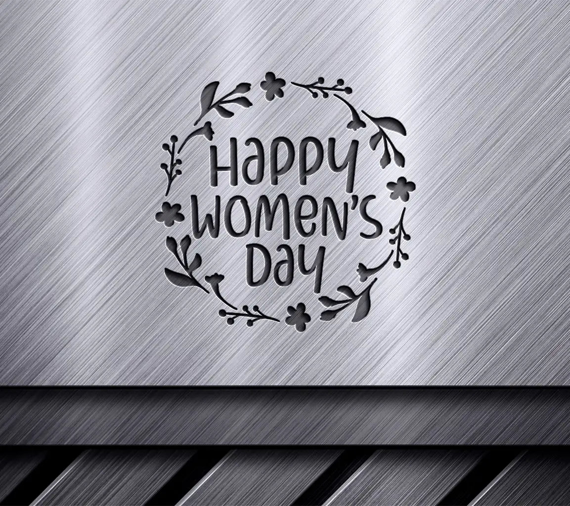 Happy Womens Day SVG Cut File - Floral Design SVG