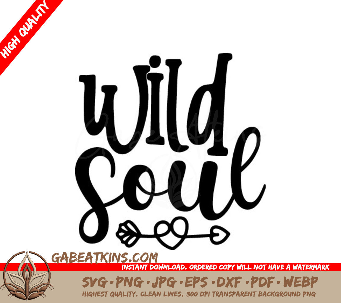 Wild Soul Arrow Design -  SVG for Womens Day SVG