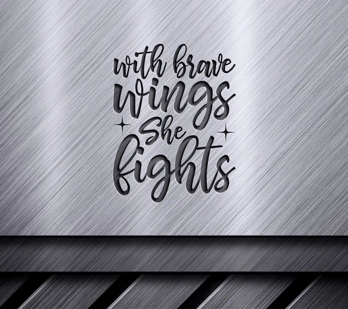 Brave Wings She Fights - Womens Day SVG Design SVG