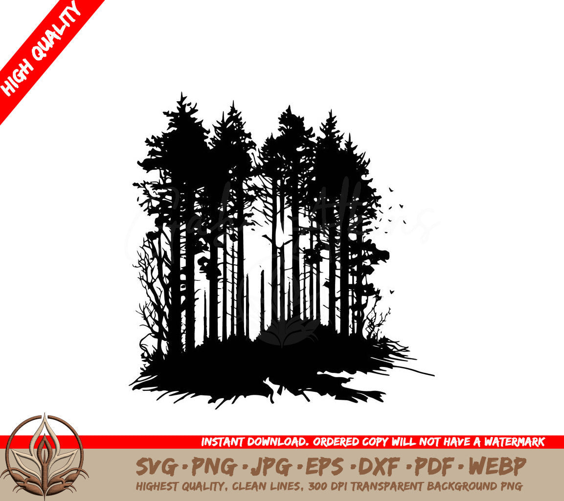 Woods Digital Design File (SVG, PNG, JPG, AI, PDF, DXF, EPS, WebP) 
