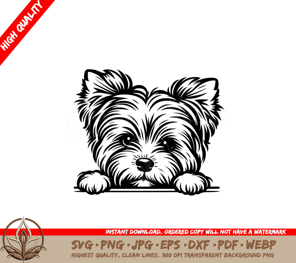 Yorkie Charm SVG Cut File 
