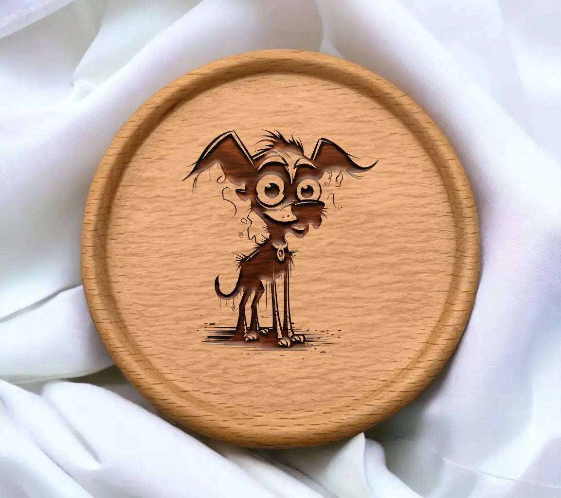 Zombified Pooch SVG  Dog with Big Eyes Emblem SVG