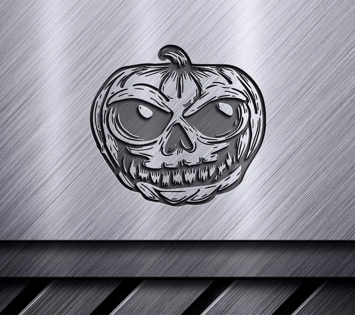  Pumpkin Skull SVG - Alien Head Design SVG