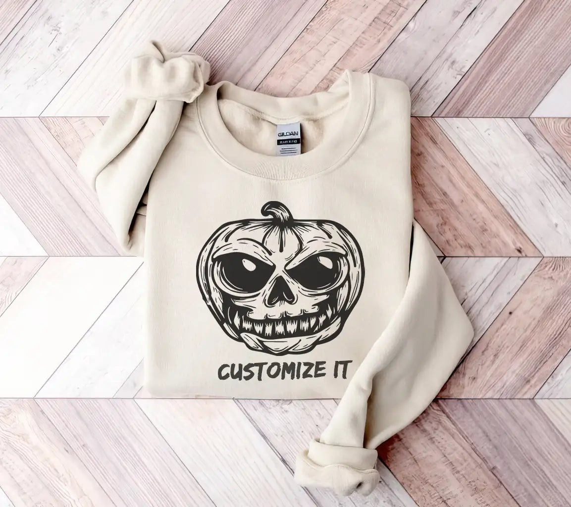  Pumpkin Skull SVG - Alien Head Design SVG