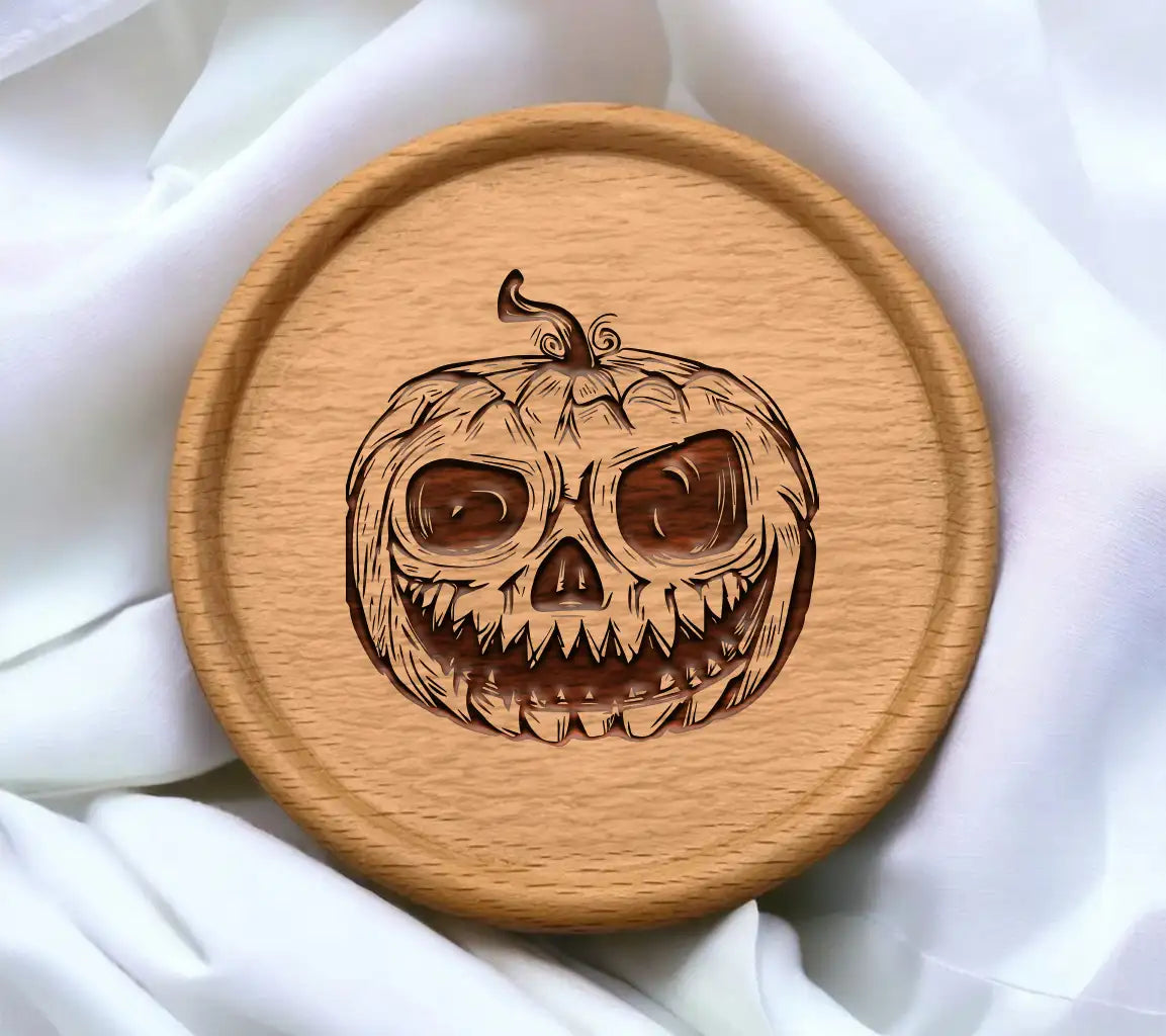 Spooky Pumpkin Skull SVG -  Halloween Design SVG