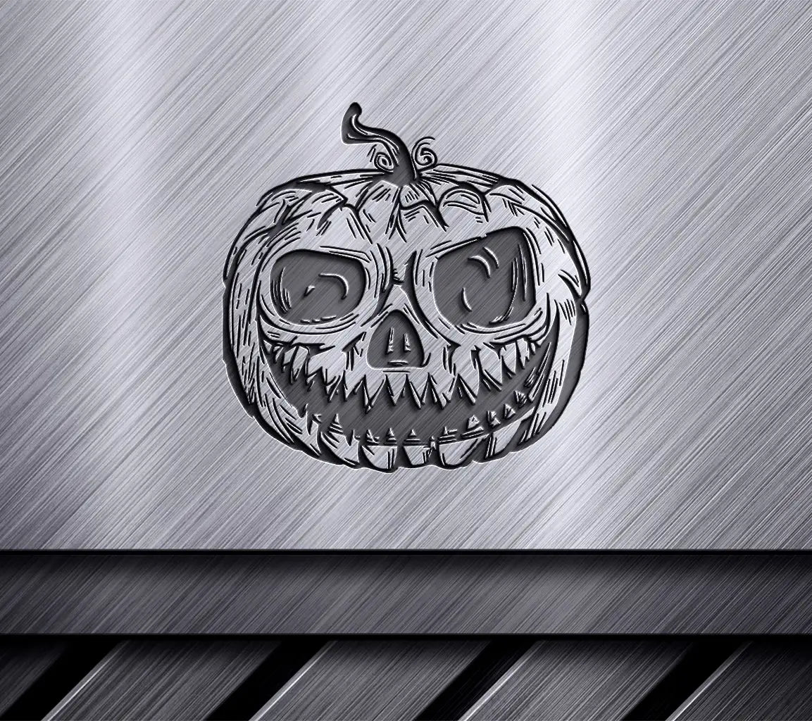 Spooky Pumpkin Skull SVG -  Halloween Design SVG