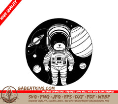  Astronaut Teddy Bear SVG - Space Exploration Design SVG