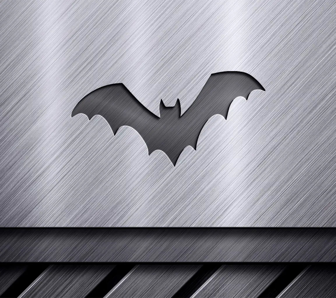 Black Bat Silhouette SVG - Spread Wings Design SVG