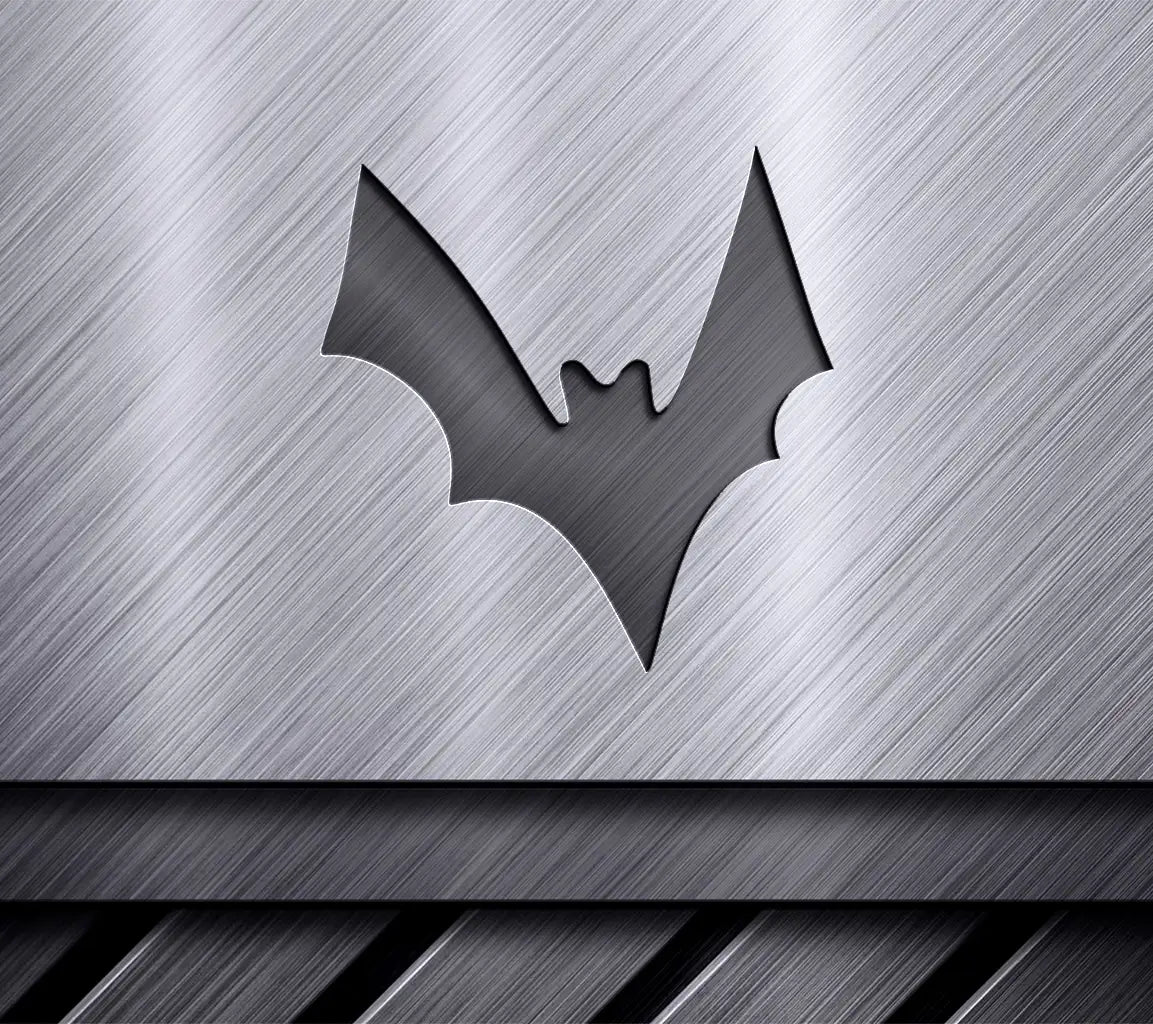 Bat Silhouette SVG - Wings Outstretched (White Background) SVG