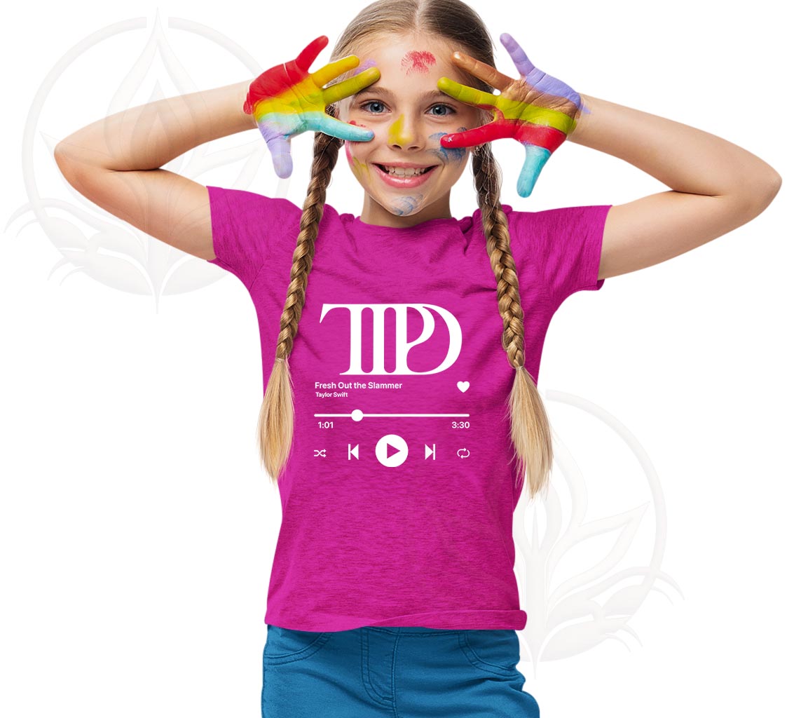 Fresh Out the Slammer T-Shirt For Kids | Taylor Swift Inspired Fresh O | Tortured Poets Department Music Player Fresh