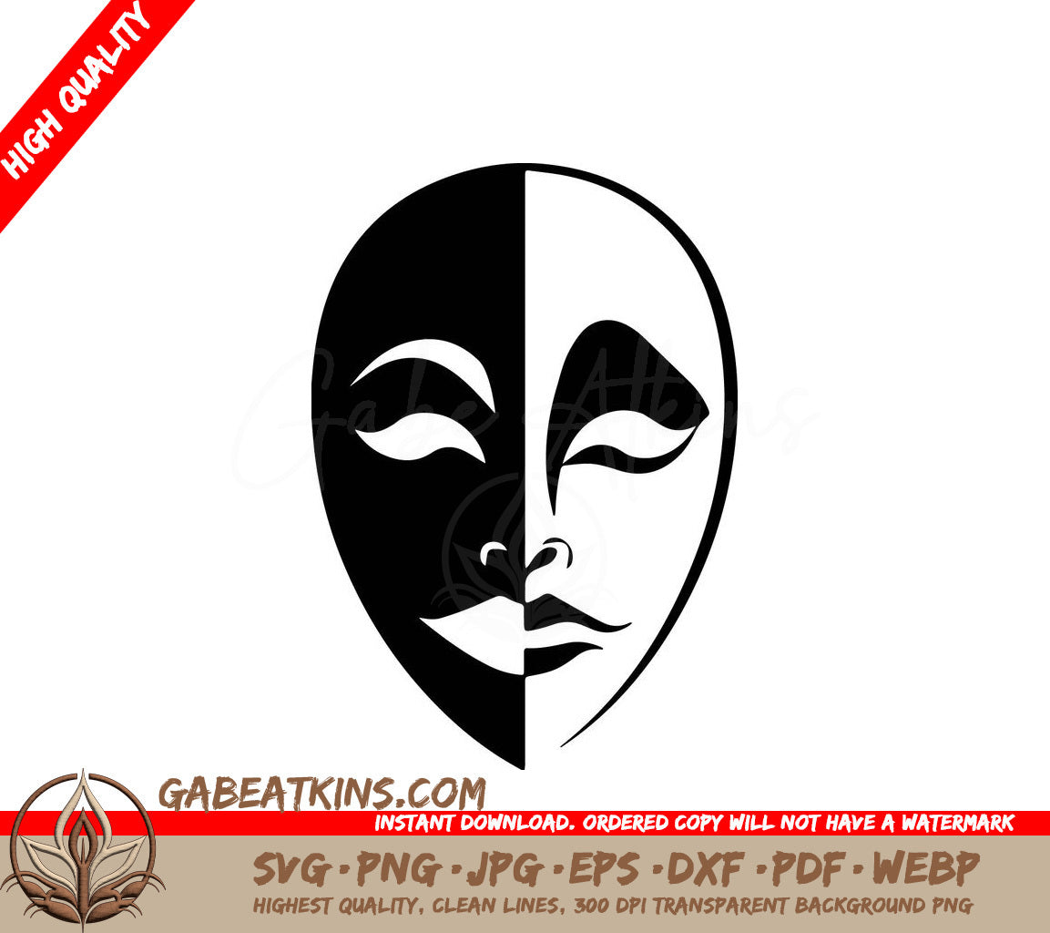  Woman Face Mask SVG - Printable Drawing SVG