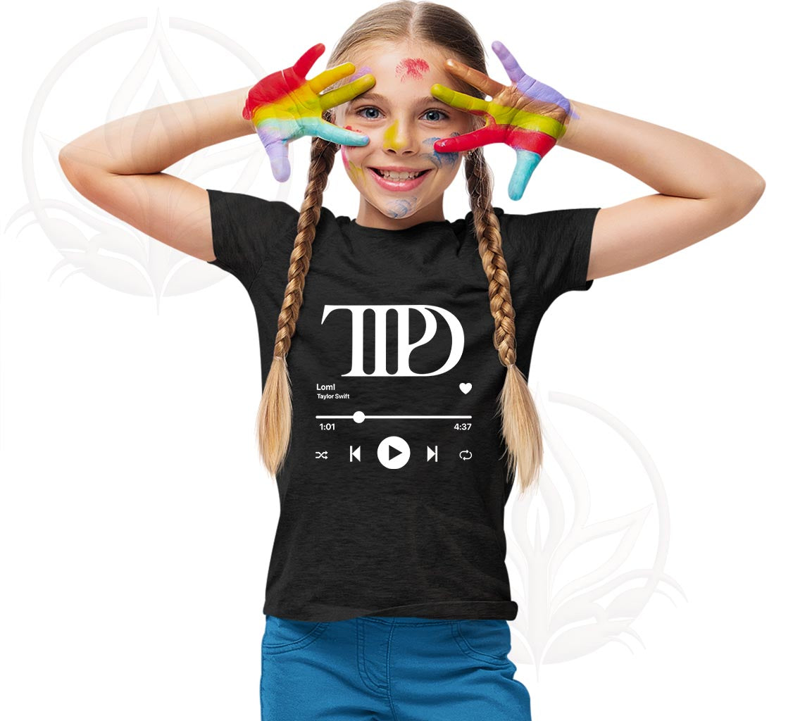 Loml T-Shirt For Kids | Taylor Swift Inspired Loml Youth Tee | The Tor | Tortured Poets Department Music Player Loml