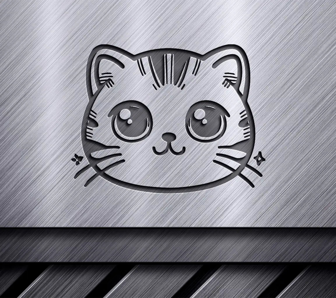  Cat Face SVG - Coloring Page for Kids SVG