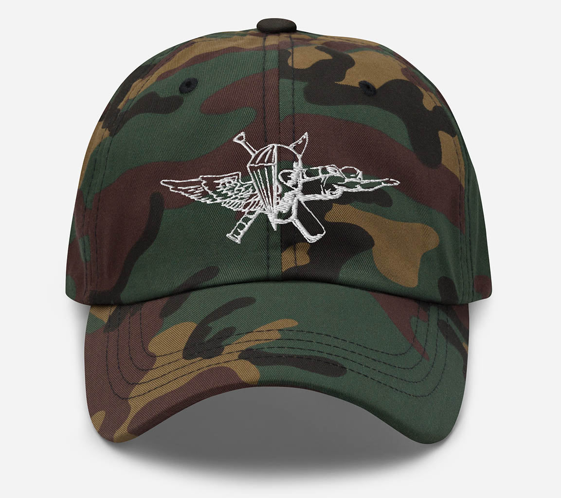 Embroidered USMC Recon Jack Dad Hat | Embroidered Premium Dad Hat featuring the USMC Recon Jack