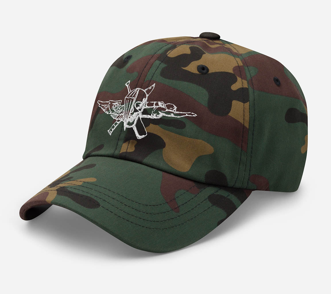 Embroidered USMC Recon Jack Dad Hat | Embroidered Premium Dad Hat featuring the USMC Recon Jack