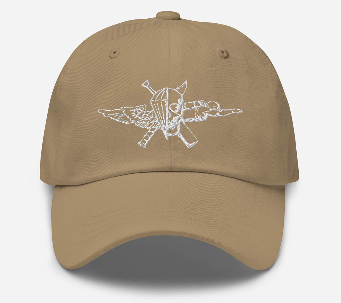 Embroidered USMC Recon Jack Dad Hat | Embroidered Premium Dad Hat featuring the USMC Recon Jack