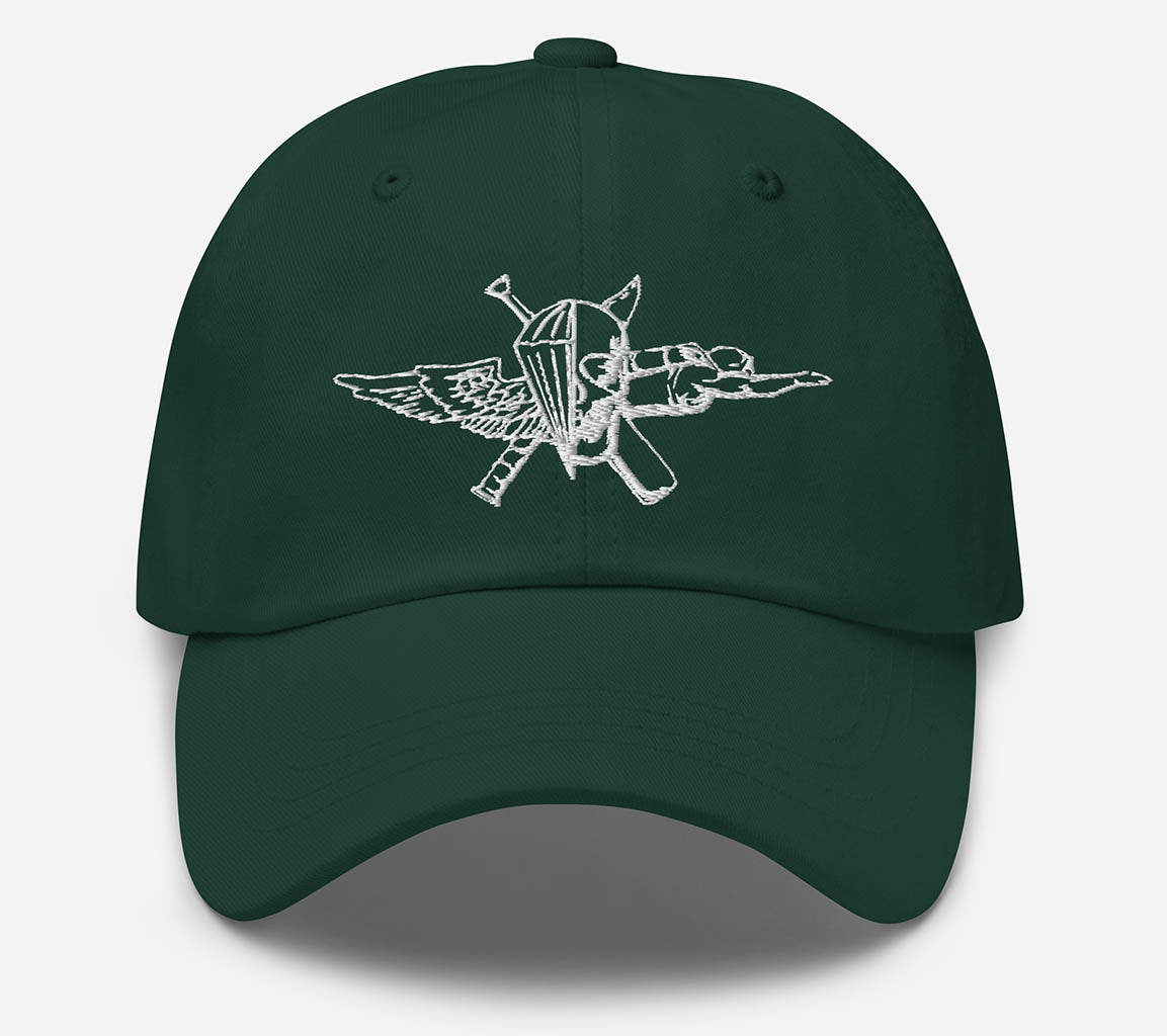 Embroidered USMC Recon Jack Dad Hat | Embroidered Premium Dad Hat featuring the USMC Recon Jack