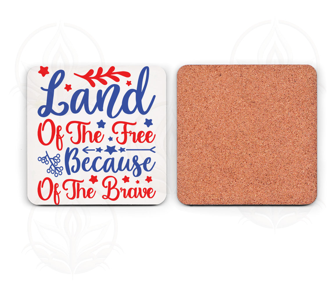 Land of the Free Because of the Brave July 4th Design SVG, PNG, DXF, J | Brave July 4th Design SVG, PNG, DXF, JPG, PDF, WebP