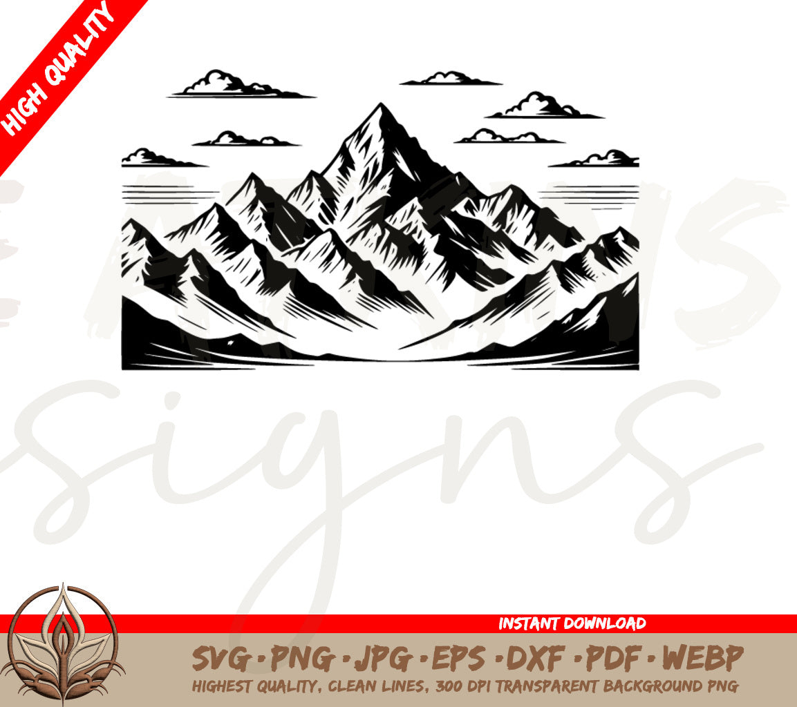 Mountains SVG Glory Digital Design with SVG and PNG for Creatives