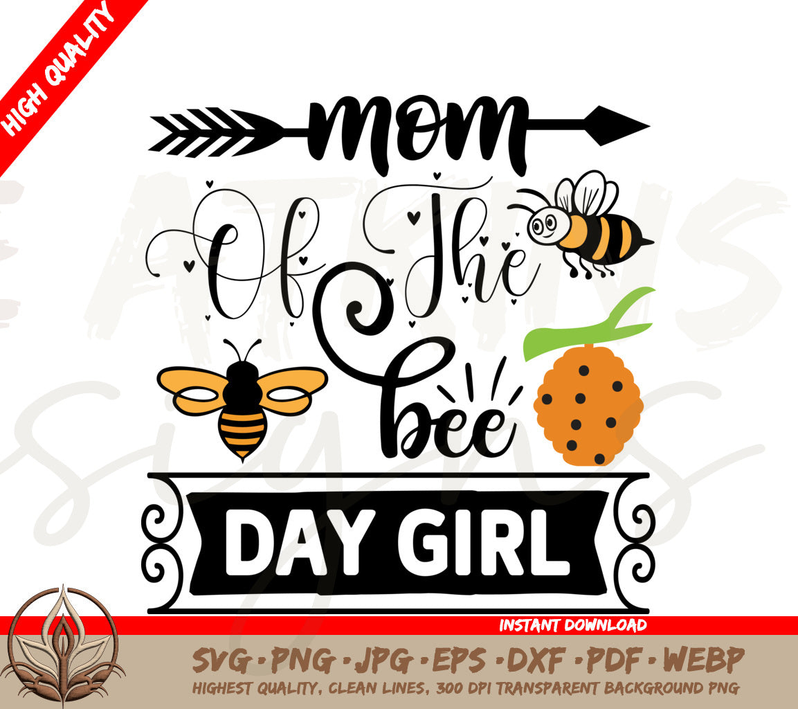 Mom of the Birthday Girl SVG & PNG Digital Download