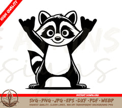 Rockstar Raccoon SVG - Let the Celebration Roar! Perfect for Crafting!