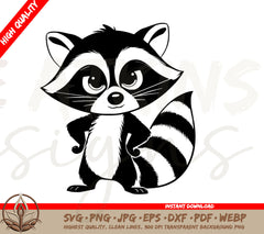 Cheeky Racoon Stance Digital Download SVG/PNG