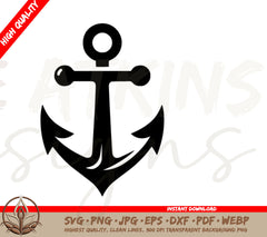 Deep Sea Anchor SVG & PNG Digital Download | SVG, PNG, JPG, DXF, EPS and More