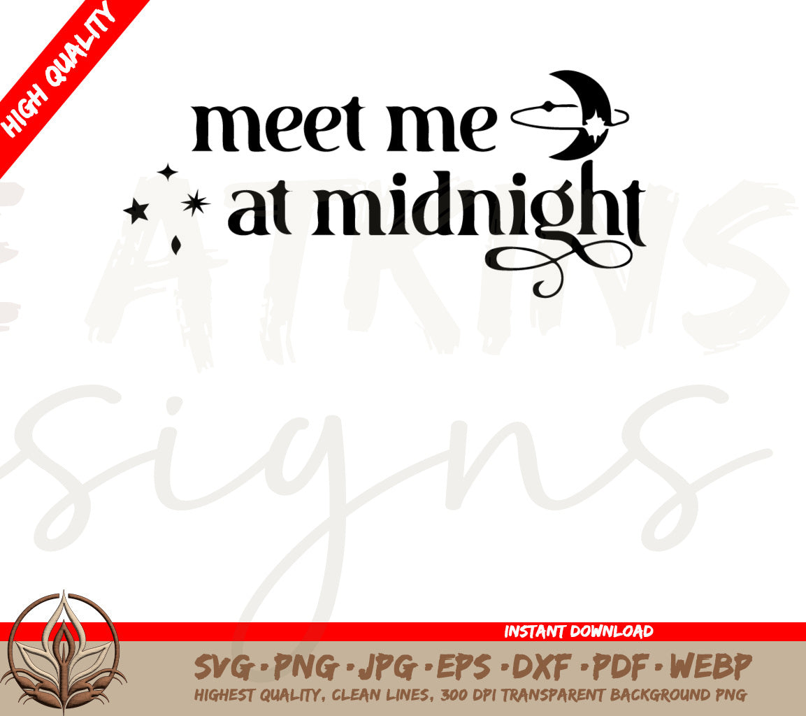 Taylor Swift SVG: Meet Me at Midnight Digital Download SVG, PNG, EPS