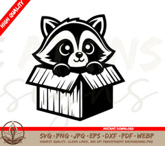 Raccoon SVG: Peek-A-Boo Raccoon - Surprise! It's a Mischievous Critter