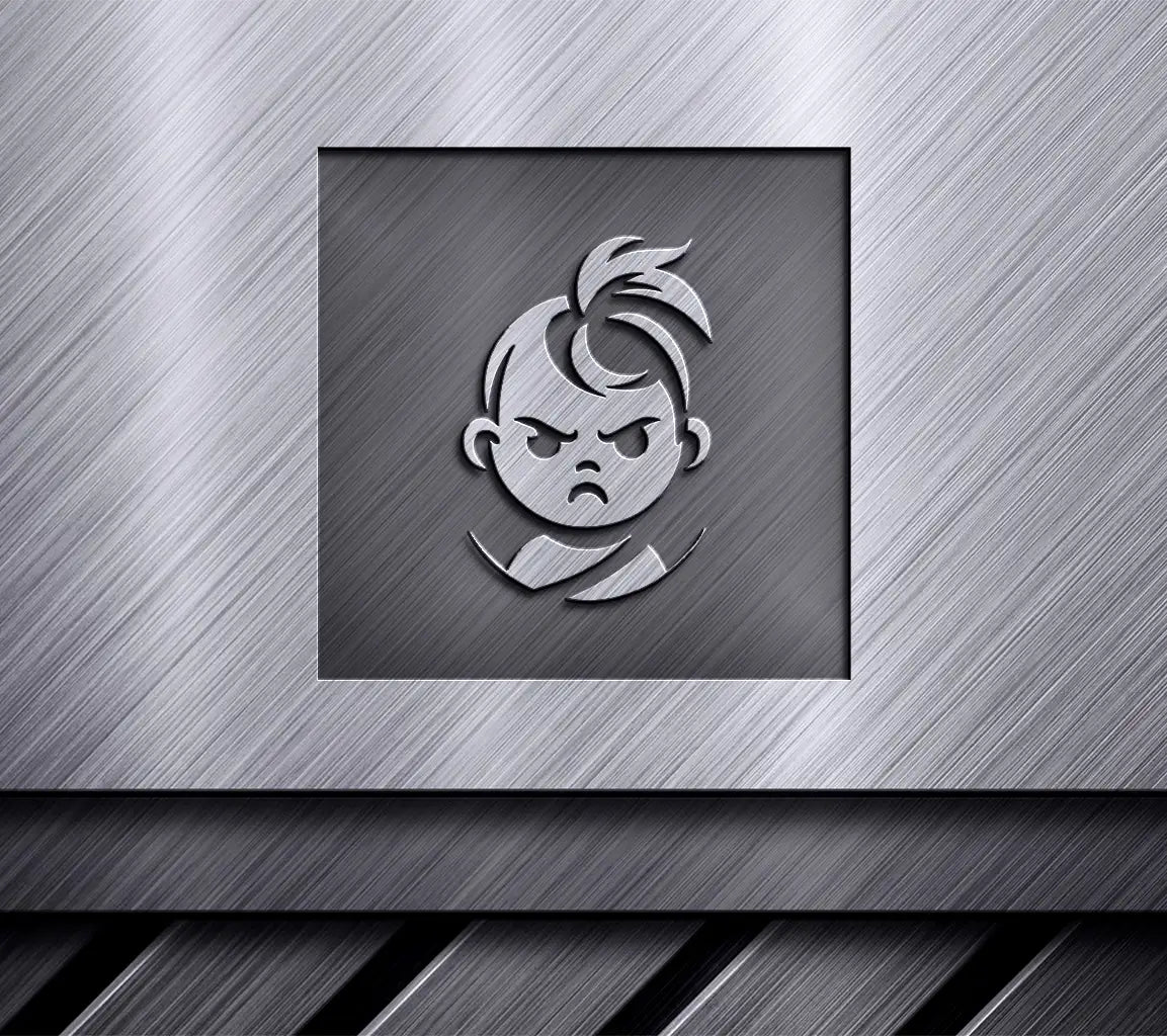 Angry Child Face SVG -  Illustration SVG