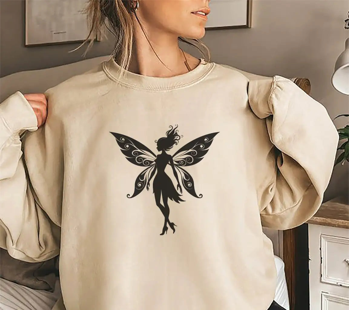  Fairy Silhouette SVG - Beautiful Wings Vector Design SVG